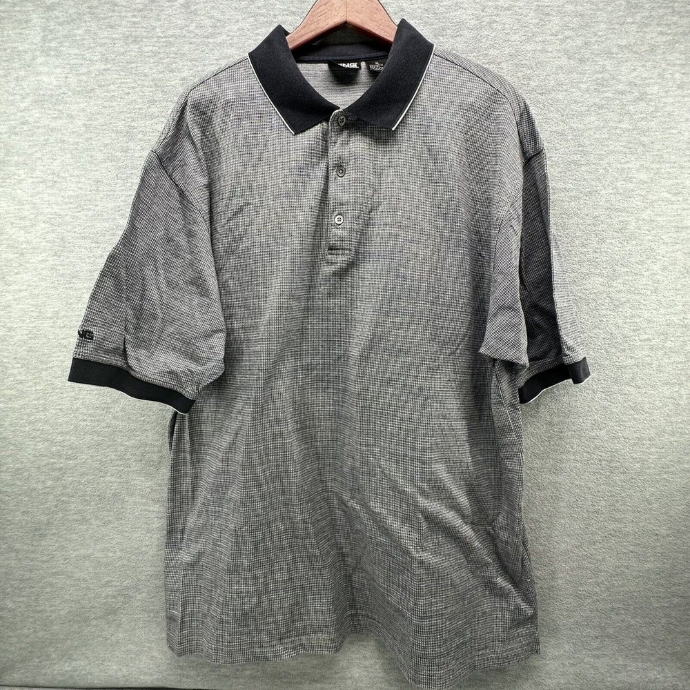 Ping Collection Double Mercerized Men's Blue /Gray Geo Polo Golf Shirt XL (A44)